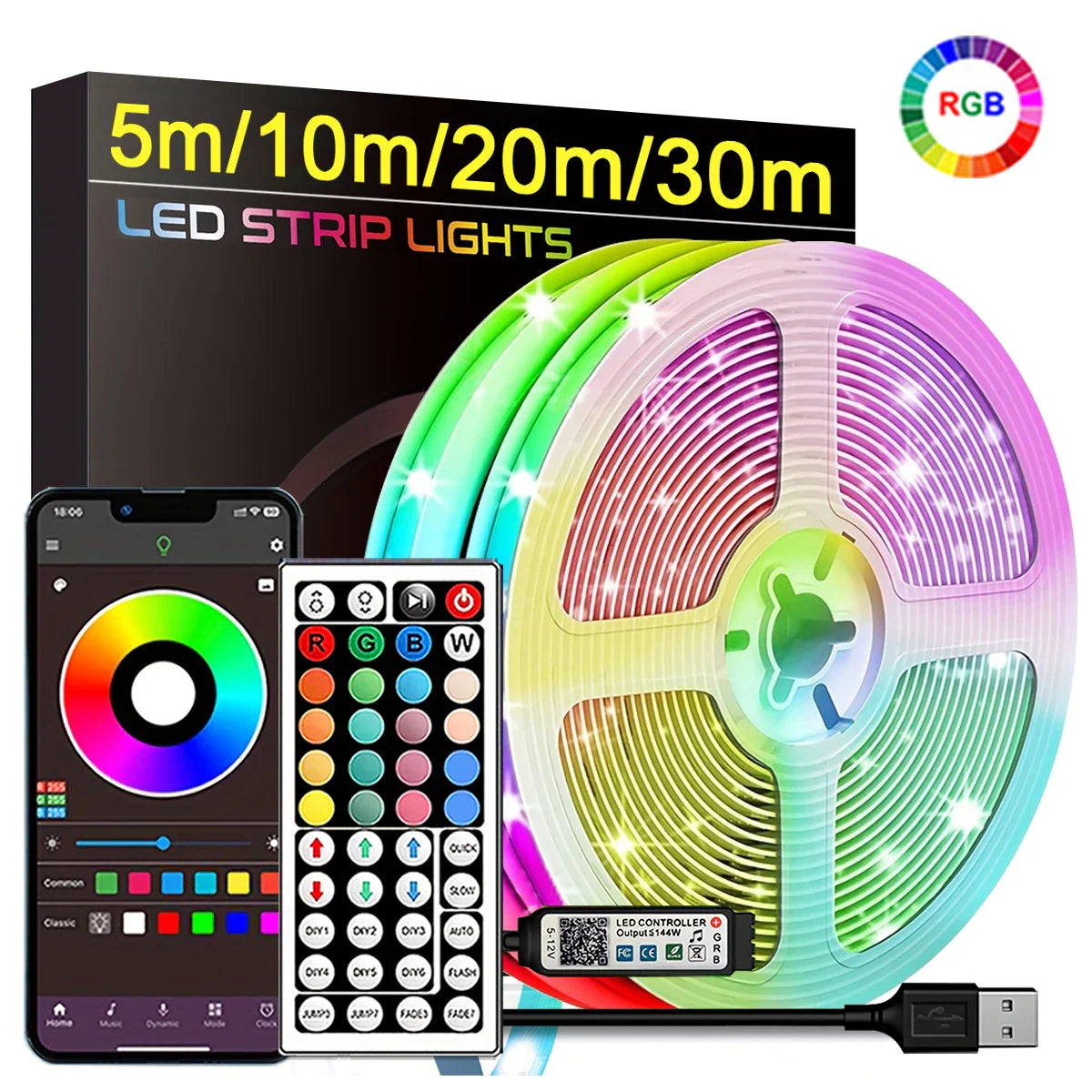 Vibrant Mood LED Strip Lights
